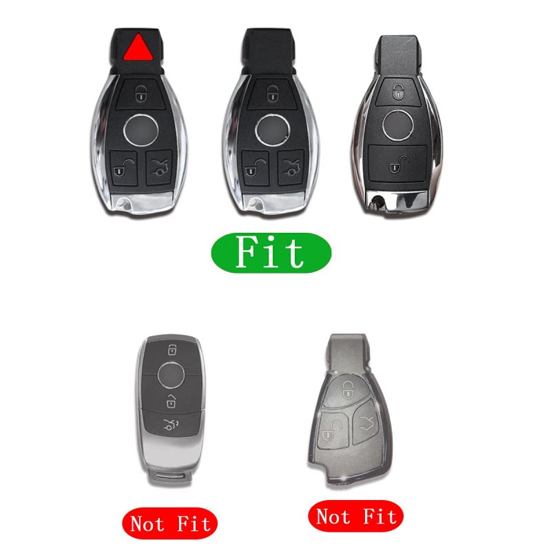 Muekzru Key Fob Cover Chain Bling Crystal Leather For Mercedesenz A B C E S G M V Class Cla Cls Gla Glc Gle Glk Gl Gls Sl Slk