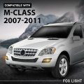 Pair Bumper Fog Light Lamps For Benz C Class Gl M 2005 2011 Fit E300 S450 S550 S600 2007 2017 Clear Lens Black Housing 2pcs Set