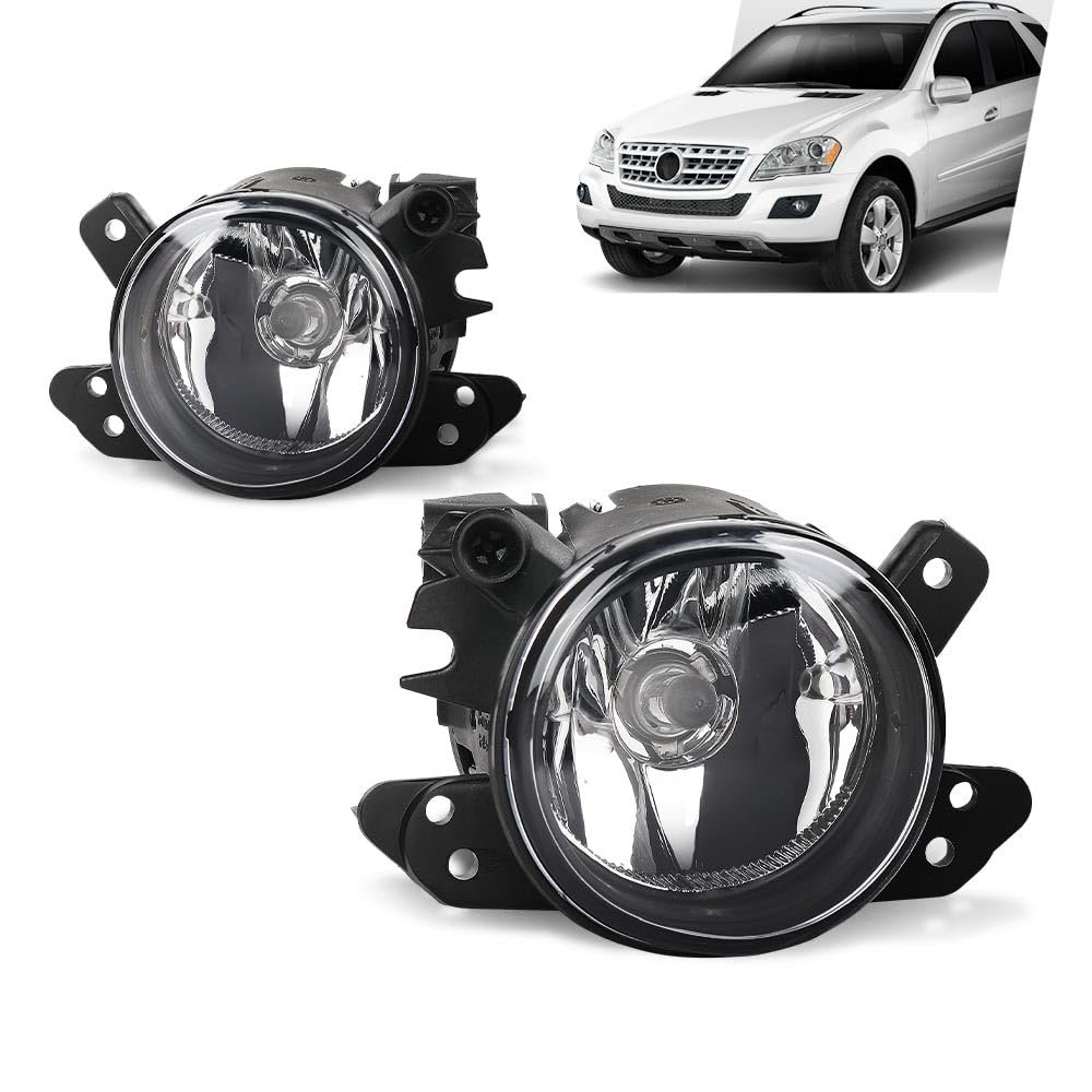 Pair Bumper Fog Light Lamps For Benz C Class Gl M 2005 2011 Fit E300 S450 S550 S600 2007 2017 Clear Lens Black Housing 2pcs Set