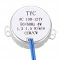 Uxcell Metal Gear Synchronous Synchron Motor Ac 100-127v 1 3-1 5rpm 50-60hz Ccw Cw 4w For Microwave Oven