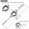 Uxcell Die Stock Handle Wrench Set 1 2-20 Unf Round And 38mm Holder Fits 2 -5 8 Unc Unf Metric M12-m14 Od Dies For Bolt Thread