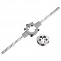Uxcell Die Stock Handle Wrench Set 1 2-20 Unf Round And 38mm Holder Fits 2 -5 8 Unc Unf Metric M12-m14 Od Dies For Bolt Thread