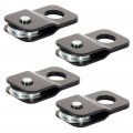 Ocpty Heavy Duty Snatch Block 9 000 Lbs Capacity Recover Vehicle Winch Pulley 4 Ton Black 4pcs