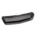 Keenso Front Bumper Grill Replacement Hoode Abs Black Mesh Grill With Smooth Glossy Surface For Better Airflow Cooling Fits 