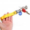 Dsycar Car Motorcycle Keychain With 3 Ring Premium Quality Key Tag Lanyard For Motorcycles Scooters Atv Utv And Gifts Yellow 