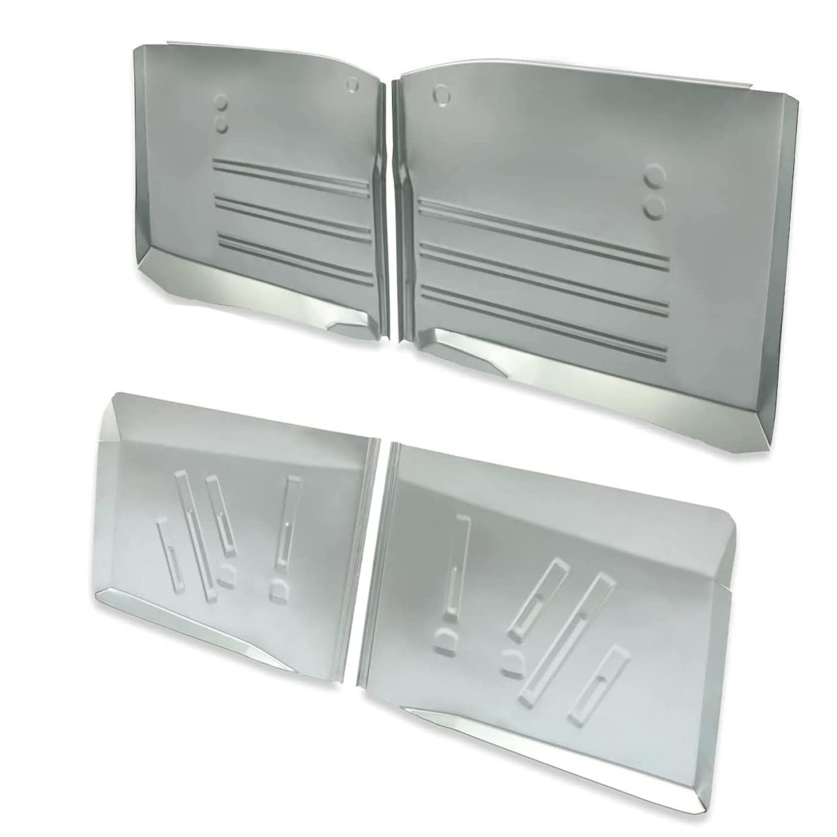 Front Rear Floor Pan For 1955-1957 Chevrolet Chevy All Models Steel Silvery Cab 4pcs