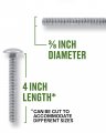 Hot Dipped Galvanized Carbon Steel Carriage Bolts 3 8-16 X 4 In Grade 2 Alloy 40 Piece Set Round Head Partially Threaded Rust