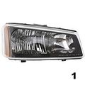 03-04 Chevy Silverado Right Pssngr Headlamp Avalanche Assy W O Lower Cladding 