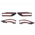 Kuafu Tail Light Lamp Cover Trim Bezel Kit Replacement For 68220970aa 68220968aa 68219812aa 68219813aa Fits 2014 2015 2016 2017