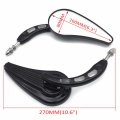 Httmt Mt382a- Motorcycle Black Raindrop Side Mirrors Compatible With 1984 And Up H-d Softtail Slim Fat Boy Heritage Softail