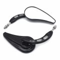 Httmt Mt382a- Motorcycle Black Raindrop Side Mirrors Compatible With 1984 And Up H-d Softtail Slim Fat Boy Heritage Softail