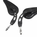 Httmt Mt382a- Motorcycle Black Raindrop Side Mirrors Compatible With 1984 And Up H-d Softtail Slim Fat Boy Heritage Softail