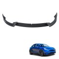 Front Bumper Spoiler Lip 3pcs Black Carbon Style Replacement For Model Y 2020-2024 