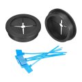 2pcs Cable Cord Grommet 1-3 4 45mm Rubber Desk Grommets Wire Pass Through Hole Cover With Marked Ties For Home Office 