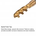 Uxcell M5 X 0 8 Spiral Flute Tap And 4 2mm Twist Drill Bit Set Metric Titanium Plated 6542 High Speed Steel Machine Threading