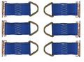 6 Pack Of E Track Tie Off With D Ring Blue 