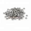 M1 4 X 1 5mm Nickel Plated Hexagon Hex Nuts Fasteners Silver Tone 100pcs 