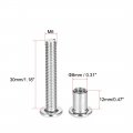 Uxcell Screw Post Fit For 5 16 8mm Hole Dia Male M6x30mm Belt Buckle Binding Bolts Leather Fastener Stainless Steel Sets