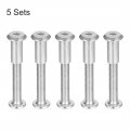 Uxcell Screw Post Fit For 5 16 8mm Hole Dia Male M6x30mm Belt Buckle Binding Bolts Leather Fastener Stainless Steel Sets