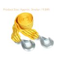 3 Ton Heavy Duty Tow Strap With Safety Hooks Truck Trailer Car Emergency Rope Equipment Meter