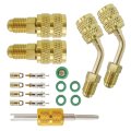 R410a Adapter 5 16 To 1 4 Vacuum Port Includes Valve Core Remover 5v1 Cores Hose Gaskets For Hvac Service 