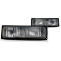 Pair Park Signal Lights For 1988 1989 Chevy C1500 Driver And Passenger Side Fits Quad Sealed Beam Headlamps With Silver Trim 