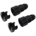 Xspeedonline 2pcs 6an Male To 5 16 Quick-disconnect Female Efi Fuel Rail Fitting Aluminum Black 