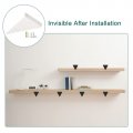 Uxcell Floating Shelf Bracket 7 Inch L Metal Triangle 5 W Hidden Hardware For Home Wood Shelves White