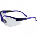 Global Vision Contender Bifocal Safety Glasses For Men Or Women Blue Frame With Clear Lens Ansi Z87 1 0 To 2 5 50 