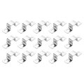 15pcs U Shaped Connector Bracket 20x20mm 304 Stainless Steel Pipe Strap Clamps For Door Shed Closed Bar Holder Strut Channel 