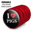 I Love Pigs Heart Snout Tire Rim Wheel Aluminum Valve Stem Caps