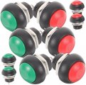 Angoily 30 Pcs Self Reset Doorbell Round Button Light Metal Ring Self-resetting Shine Buzzer Component Door Bell Panel