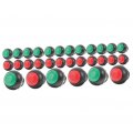 Angoily 30 Pcs Self Reset Doorbell Round Button Light Metal Ring Self-resetting Shine Buzzer Component Door Bell Panel