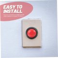 Angoily 30 Pcs Self Reset Doorbell Round Button Light Metal Ring Self-resetting Shine Buzzer Component Door Bell Panel
