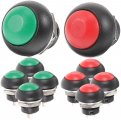 Angoily 30 Pcs Self Reset Doorbell Round Button Light Metal Ring Self-resetting Shine Buzzer Component Door Bell Panel