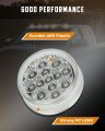 4 Pack 2 5in Round Led Trailer Clearance Marker Lights Clear Lens Red Light Waterproof Universal Surface Mount Side For Trucks