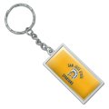San Jose State University Spartans Logo Rectangle Keychain Chrome Plated Metal With Resin Top 2in X 1in