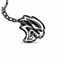 Ipick Image For Dodge Hellcat Black Real Carbon Fiber Logo-shape-cut Key Chain Keychain Official Licensed