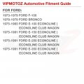 Vipmotoz 4pc Full Led Strip Side Marker Light Fender Parking Lamp Compatible With 1978-1979 Ford Bronco 1975-1991 Econoline Van