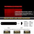 Vipmotoz 4pc Full Led Strip Side Marker Light Fender Parking Lamp Compatible With 1978-1979 Ford Bronco 1975-1991 Econoline Van
