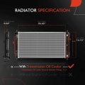 A-premium Engine Coolant Radiator Assembly With Transmission Oil Cooler Compatible Chevrolet Malibu 2004 2005 2006 2007 2008 2