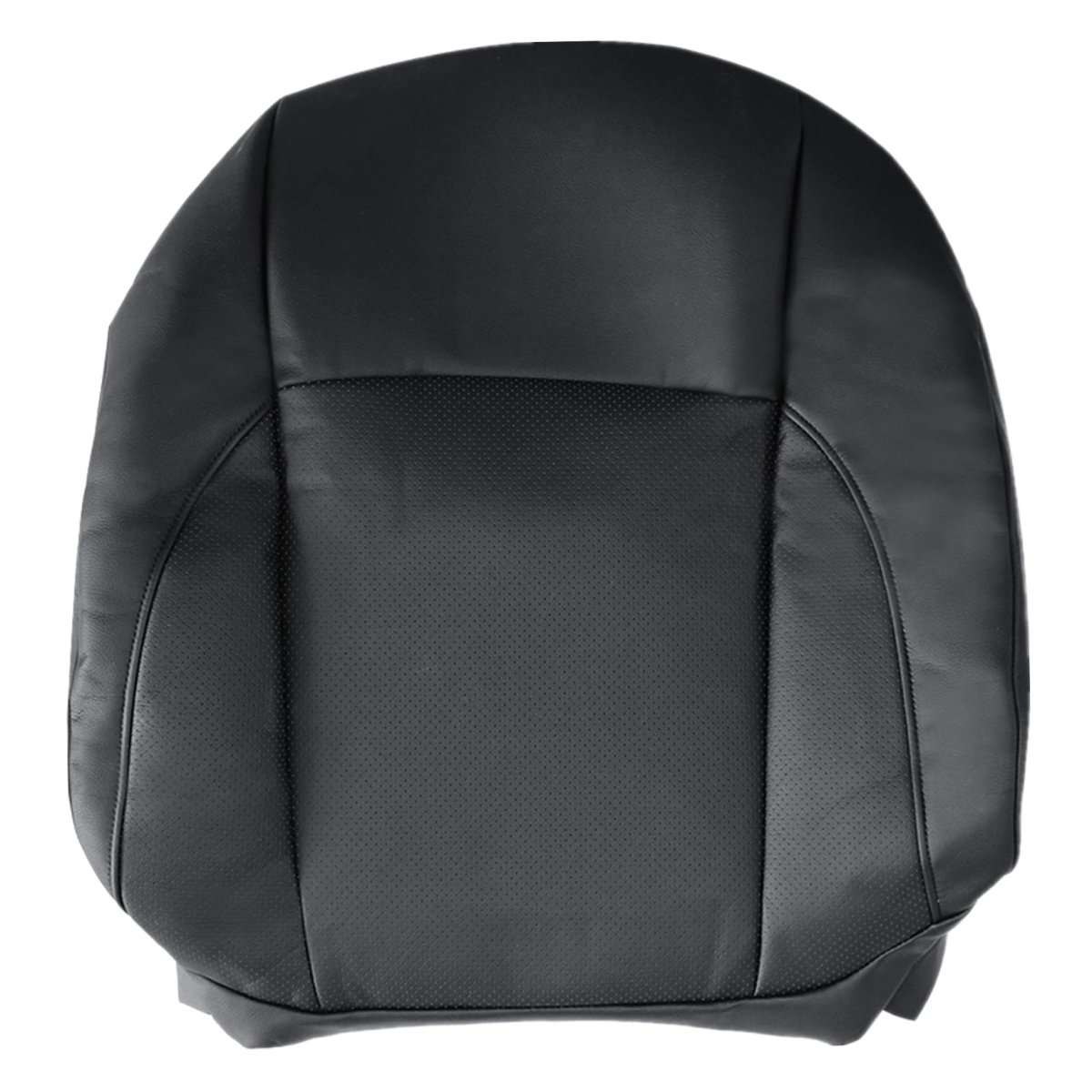 Front Passenger Top Back Replacement Seat Cover Perforated Microfiber Leather Black For Lexus Es350 2007 2008 2009 2010 2011