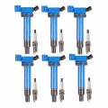 Ena Set Of 6 Blue Ignition Coil Pack And Platinum Spark Plug For Toyota Lexus Avalon Rx400h Solara Camry Sienna Es0 Rx300 Rx330 