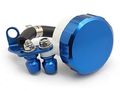 Blue Cnc Machined Brake Clutch Motorcycle Racing Master Cylinder Fluid Reservoir Tank Oil Cup For Honda Vtr1000 Sp-2 2002 2003