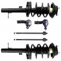 Front Strut Spring Assembly Tie Rod End Suspension Parts Fits 2000-2004 For Focus Pack Of 6 