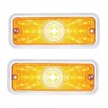 United Pacific 111108 17led Front Rking Light W Ss Trim For 1973-80 Chevy Gmc Truck Injection Molded 1157 Plug A Amber Lens A 