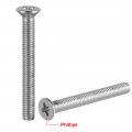 Uxcell M3x30mm Flat Head Machine Screws Phillips Cross Screw 304 Stainless Steel Fasteners Bolts 50pcs