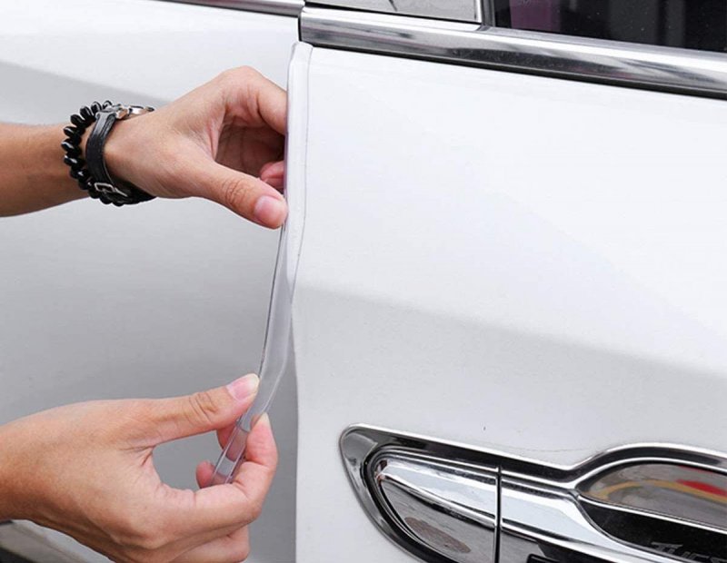 Car Door Edge Scratch Guard Trim Molding Protector Clear 5m 16feet Sticky Cover U Shape Air Vent Decoration