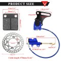 Hydraulic Disc Brake Caliper And Master Cylinder Assembly With 190mm 7 48in Rotor For 110cc 125cc Dirt Bike Pit Blue