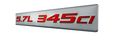 5 7l 345ci Red On Silver Highly Polished Real Aluminum Emblem